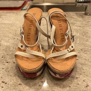 Burberry Wedges - Size 38.5. Brand new.